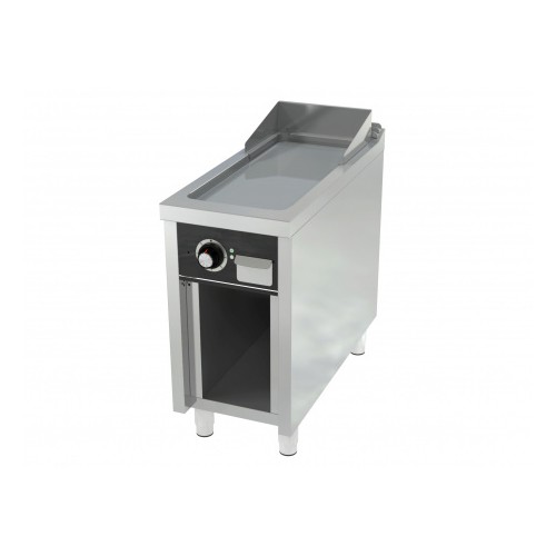 Fry-top électrique, série 900, revêtement chromé, L 400 mm, sur placard Fry-top électrique, série 900, revêtement chromé, L 400 mm, sur placard