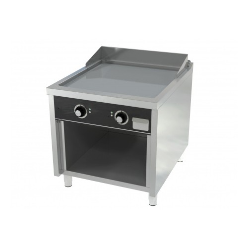 Fry-top électrique, série 900, revêtement chromé, L 800 mm, sur placard Fry-top électrique, série 900, revêtement chromé, L 800 mm, sur placard