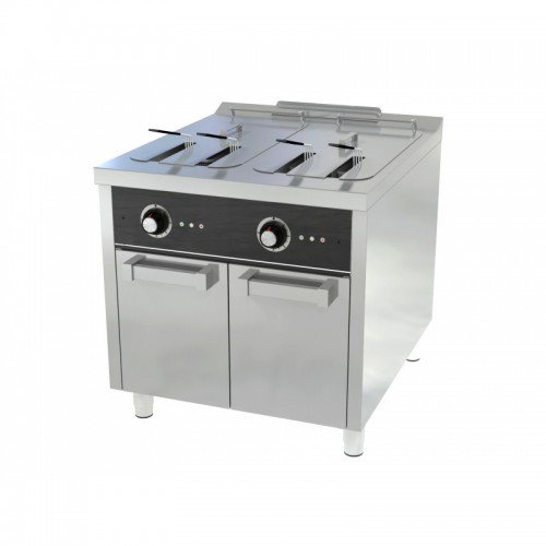 Friteuse électrique, 22 L + 22 L, triphasée, 18 + 18 Kw, série 900, sur placard Friteuse électrique, 22 L + 22 L, triphasée, 18 + 18 Kw, série 900, sur placard