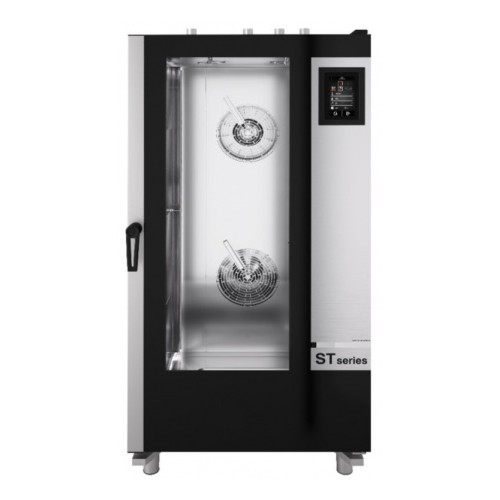 Four mixte à injection de vapeur, à gaz, panneau de commande tactile, série ST GASTRO, 20 niveaux GN 2/1 Four mixte à injection de vapeur, à gaz, panneau de commande tactile, série ST GASTRO, 20 niveaux GN 2/1