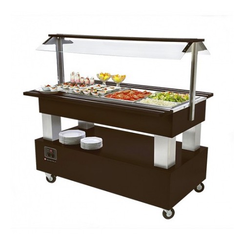Buffet salad'bars bain-marie, version centrale 4 GN 1/1, 3,5 Kw Buffet salad'bars bain-marie, version centrale 4 GN 1/1, 3,5 Kw