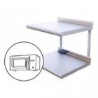 Etagère inox pour four à micro-ondes 1 ou 2 niveaux, L 600 x l 500 mm