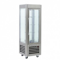Vitrine panoramique positive plateaux tournants 360 L