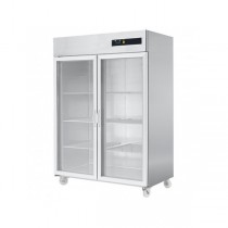 Armoire réfrigérée positive,2 portes vitrées, 1400 L