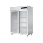 Armoire réfrigérée positive,2 portes vitrées, 1400 L