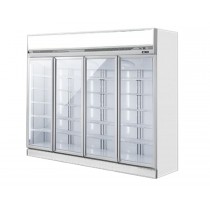 Vitrine murale, version négative, gamme MARKET, 4 portes, 2060 L