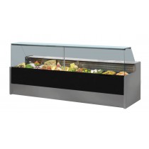 Vitrine comptoir, gamme CARMEN, Longueur 2500 mm, 690 W