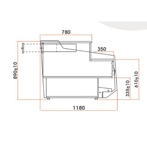 Meuble caisse, gamme BOLZANO, Longueur 700 mm Meuble caisse, gamme BOLZANO, Longueur 700 mm