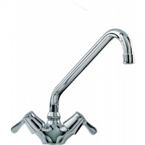 Robinet mélangeur EC/EF monotrou avec leviers 1/4 tour, modèle Eco, col 200 mm, pour plonge