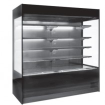 Vitrine verticale, murale réfrigérée , sans portes, éclairages LED, rideau de nuit, MULTIVIEW 130 RV TN