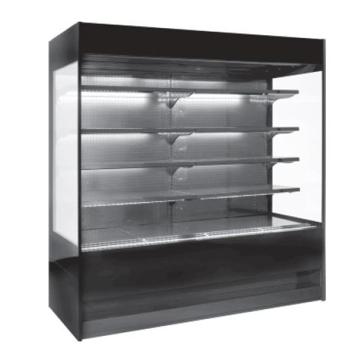 Vitrine verticale, murale réfrigérée , sans portes, éclairages LED, rideau de nuit, MULTIVIEW 130 RV TN Vitrine verticale, murale réfrigérée , sans portes, éclairages LED, rideau de nuit, MULTIVIEW 130 RV TN