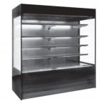 Vitrine verticale, murale réfrigérée , sans portes, éclairages LED, rideau de nuit, MULTIVIEW 130 RV TN