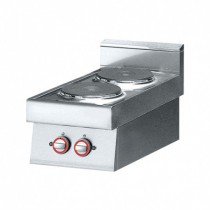 Réchaud électrique professionnel, 2 plaques, 5,2 kW / TRI, Déstockage