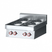 Réchaud électrique professionnel, 4 plaques, 10,4 kW / TRI, Déstockage