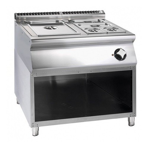 Bain-marie électrique, GN 2/1 + 2 x GN 1/3, sur coffre, 4,4 kW / TRI, déstockage Bain-marie électrique, GN 2/1 + 2 x GN 1/3, sur coffre, 4,4 kW / TRI, déstockage