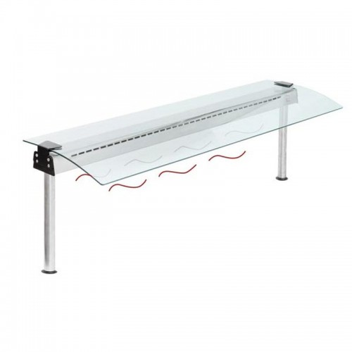 Protéction chauffante et lumineuse, vitre courbée 1 côté, longueur 1422 mm Protéction chauffante et lumineuse, vitre courbée 1 côté, longueur 1422 mm