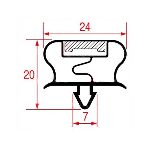 Joint à encastrer 1523x668 mm pour armoire réfrigérée