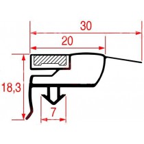 Joint à encastrer 590x397 mm pour armoire réfrigérée
