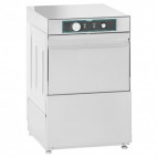 Lave verre professionnel simple paroi acier inox AISI 304 panier 350 x 350 mm  pompe de vidange