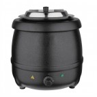 Marmite à soupe noire, 10 litres