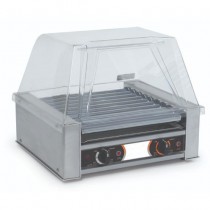 Appareils à Hot Dog Grill saucisses rotatif horizontal avec rouleaux chromés - Largeur 46cm