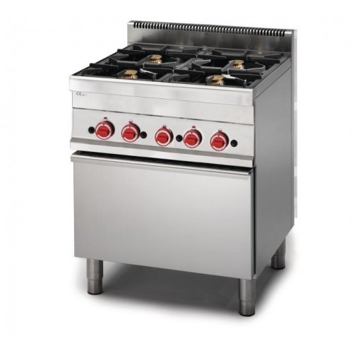 Fourneau 4 feux sur four gaz 65/70CFG profondeur 650 mm Fourneau 4 feux sur four gaz 65/70CFG profondeur 650 mm