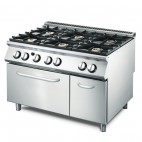 Fourneau 6 feux et four gaz VS70/120CFG profondeur 700 mm