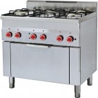 Fourneau gaz sur four à convection GN1/1 60/90CFGE, profondeur 600 mm