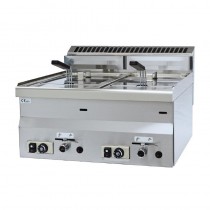 Friteuse à poser gaz, 2 x 8 litres