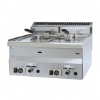 Friteuse à poser gaz, 2 x 8 litres