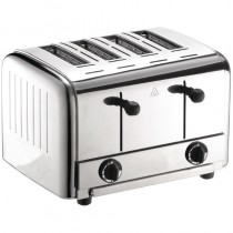 Grille-pains traiteur 4 tranches, en acier inoxydable, 2.27-2.7 kW