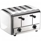 Grille-pains traiteur 4 tranches, en acier inoxydable, 2.27-2.7 kW