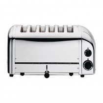 Grille-pain 6 fentes, en acier inoxydable, 195 tranches/h
