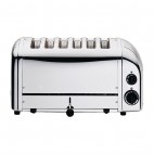 Grille-pain 6 fentes, en acier inoxydable, 195 tranches/h