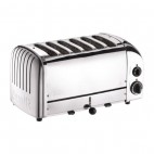 Grille-pain 6 fentes, en acier inoxydable, 195 tranches/h