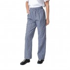 Pantalon chef unisexe Whites Chefs Clothing, carreaux bleus et blancs