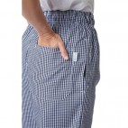 Pantalon chef unisexe Whites Chefs Clothing, carreaux bleus et blancs