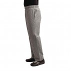 Pantalon de cuisinier Chef Works Easyfit carreaux noirs, polyester-coton