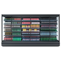 Vitrine murale d'exposition, porte coulissante Longueur 3125 mm