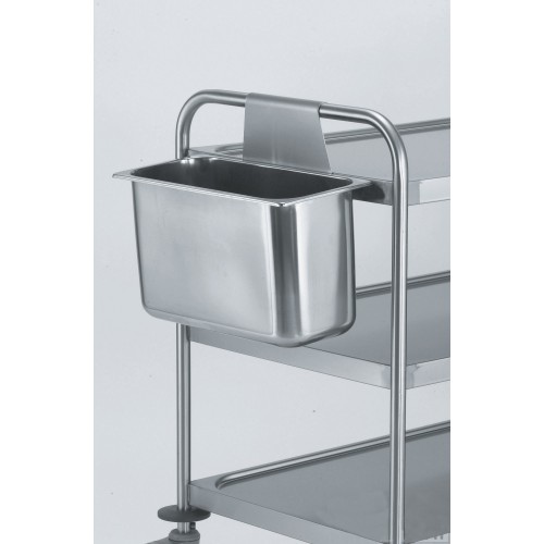 Bac à déchets crochetable L 420 x l 200 x H 250 mm pour chariot Bac à déchets crochetable L 420 x l 200 x H 250 mm pour chariot