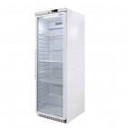 Armoire réfrigérée positive blanche, avec porte vitrée, 487 L