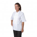 Veste chef Whites Boston manches courtes blanche