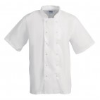 Veste chef Whites Boston manches courtes blanche
