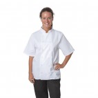 Veste chef Whites Boston manches courtes blanche
