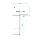 Vitrine comptoir en angle Drop In, en acier inoxydable