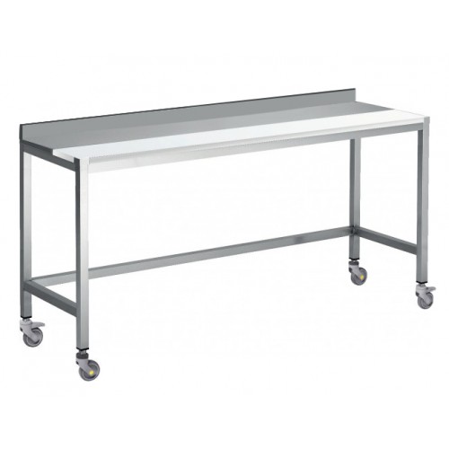 Table de découpe, adossée, mixte avant-arrière, inox 304, L 2000 x P 800 x H 900 mm, sur mesure Table de découpe, adossée, mixte avant-arrière, inox 304, L 2000 x P 800 x H 900 mm, sur mesure