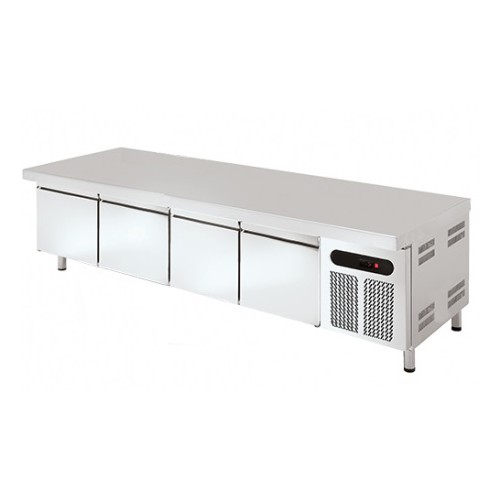 Soubassement réfrigéré, froid positif, 4 portes,295 L, mono 230 V Soubassement réfrigéré, froid positif, 4 portes,295 L, mono 230 V