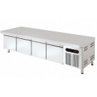 Soubassement réfrigéré, froid positif, 4 portes,295 L, mono 230 V
