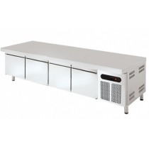 Soubassement réfrigéré, froid positif, 4 portes,295 L, mono 230 V