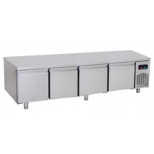 Soubassement réfrigéré 4 portes, froid positif, profondeur 700 mm, 550 L Soubassement réfrigéré 4 portes, froid positif, profondeur 700 mm, 550 L